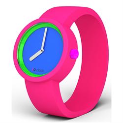 Image of O'Clock Neon pink med Flourecerende blåt ur